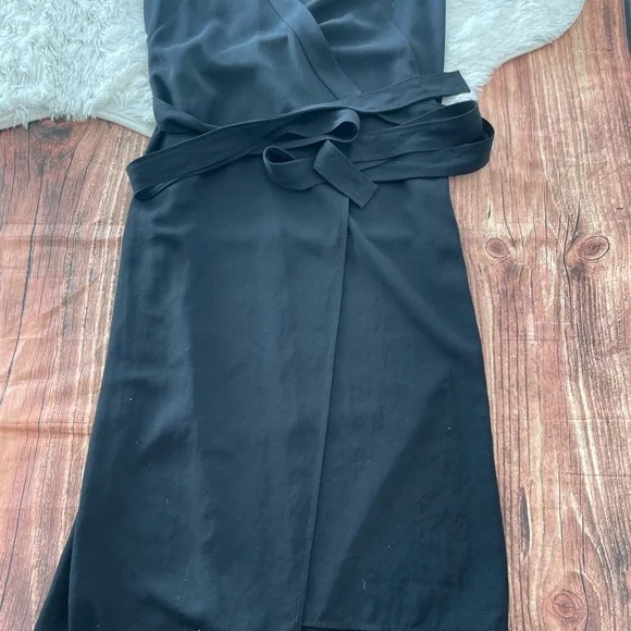 Everlane Black Japanese GoWeave Wrap Dress